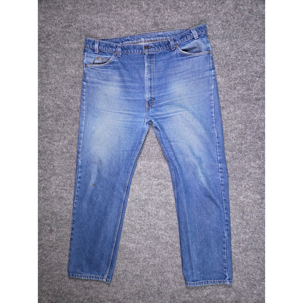 Vintage Levi's 505 Jeans Mens 42x32 Blue Orange Tab Made in USA Straight Leg